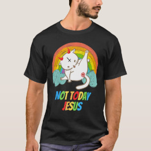 T-shirt Aujourd'hui Pas Jésus Diable Adoration Drôle Satan