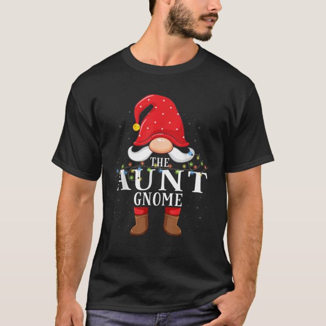 T-shirt Aunt Gnome Matching Christmas Family Pajama  (Devant)