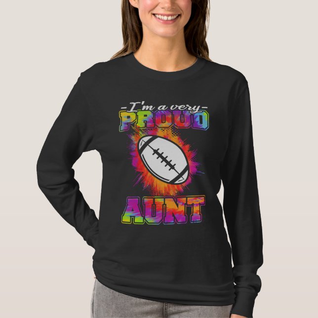 T-shirt Aunt Of A Footballplayer  American Football (Devant)