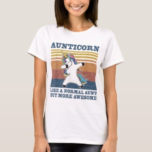 T-shirt Aunticorn Comme Une Tante Normale Vintage Unicorn