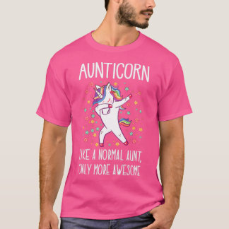 T-shirt Aunticorn Dabbing Unicorn Normal Tante Awesome