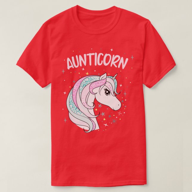 T-shirt Aunticorn Tante Unicorn Fantastique Femme de famil (Design devant)