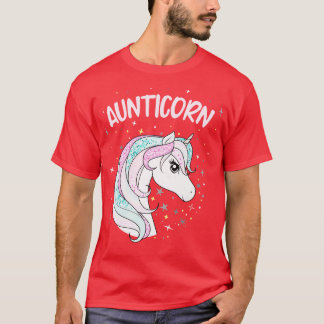 T-shirt Aunticorn Tante Unicorn Fantastique Femme de famil