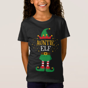 T-Shirt Auntie Elf Funny Xmas mignonne Tante Correspondant