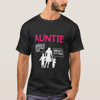 T-shirt Auntie Is The Best Family Members Niece And Nephew
