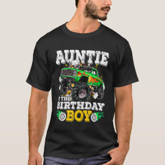 T-shirt Auntie Of The Birthday Boy Monster Truck Birthday 