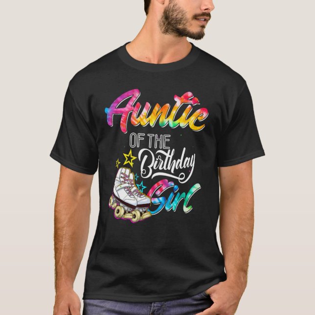 T-shirt Auntie of the Birthday Girl Roller Skates Bday Ska (Devant)