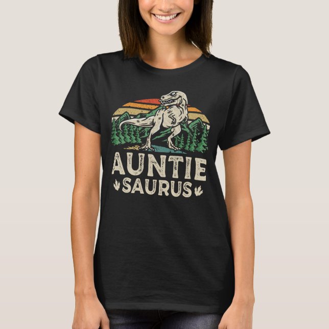 T-shirt Auntiesaurus Dinosaur T Rex Auntie Saurus Funny (Devant)