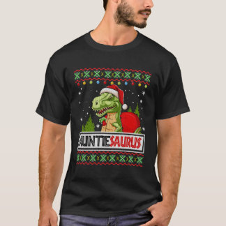 T-shirt Auntiesaurus Funny Tante Dinosaur Vilain Noël