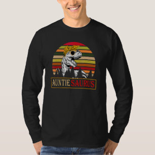 T-shirt Auntiesaurus Rex Dinosaur Auntie Saurus Famille Mo