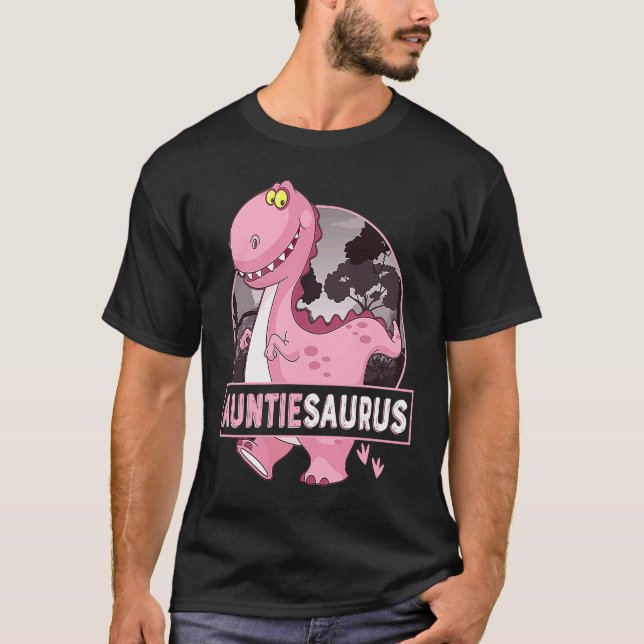 T-shirt Auntiesaurus Rex Dinosaur Auntie Saurus Family Mat (Devant)