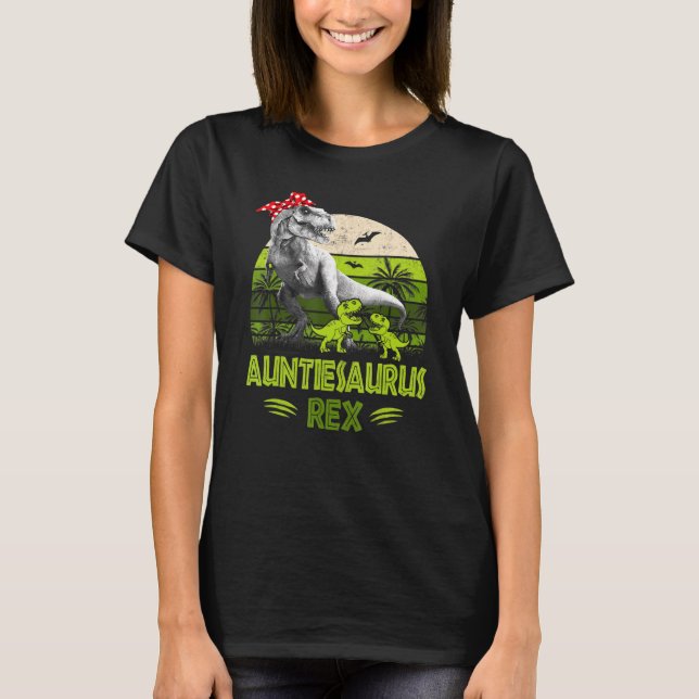 T-shirt Auntiesaurus Rex T Rex Dinosaur Fête des mères (Devant)