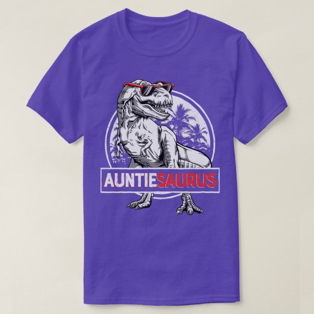 T-shirt Auntiesaurus T rex Auntie Saurus Dinosaur Femmes A (Design devant)
