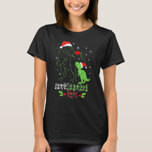 T-shirt Auntsaurus T Rex Dinosaur Équipe Tante Père Noël F