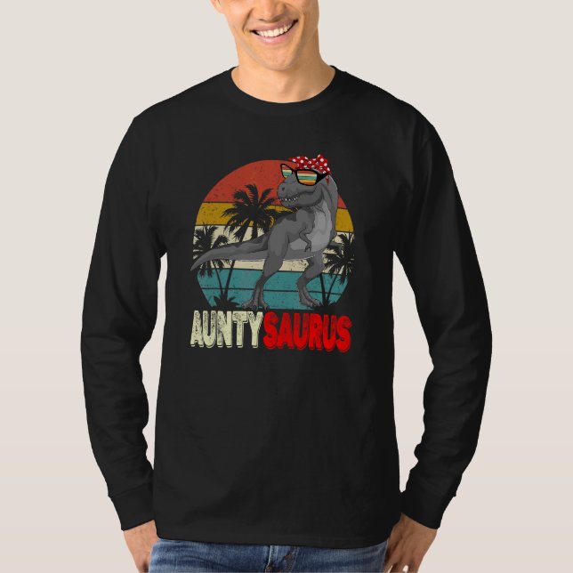 T-shirt Auntysaurus Rex Dinosaur Aunty Saurus Mère (Devant)