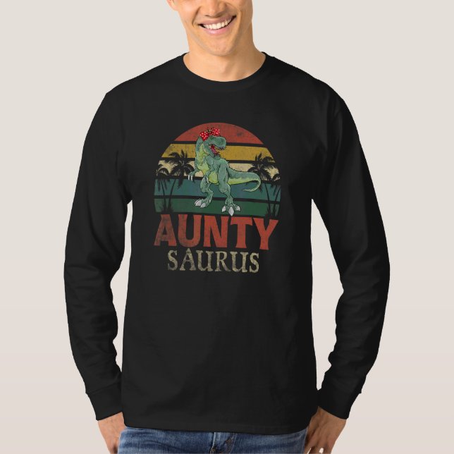 T-shirt Auntysaurus Rex Dinosaur Famille Aunty Saurus (Devant)
