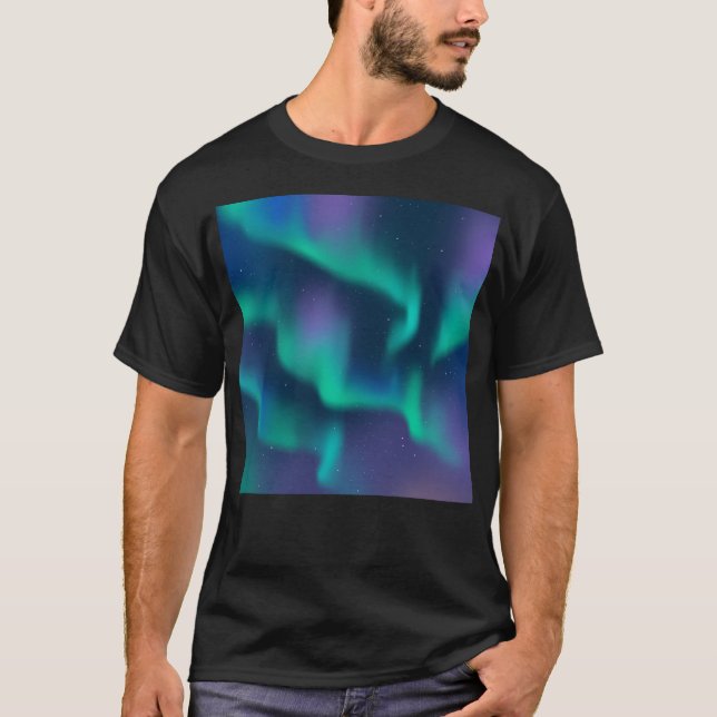 T-shirt aurora boréale (Devant)