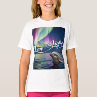 T-shirt Aurora Dolphin : Leap In Light .T-Shirt