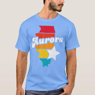 T-shirt Aurora Illinois Vintage Souvenir déshabillé 2