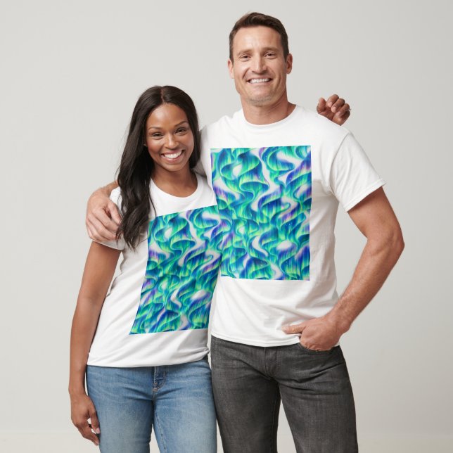 T-shirt Aurore Boréale Motif Abstrait (Unisexe)