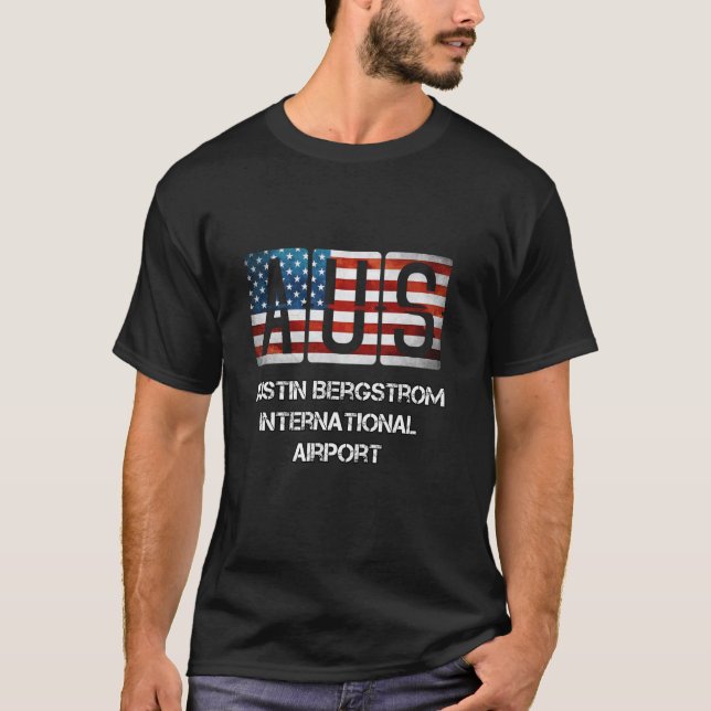 T-shirt AUS aéroport Austin Bergstrom (Devant)