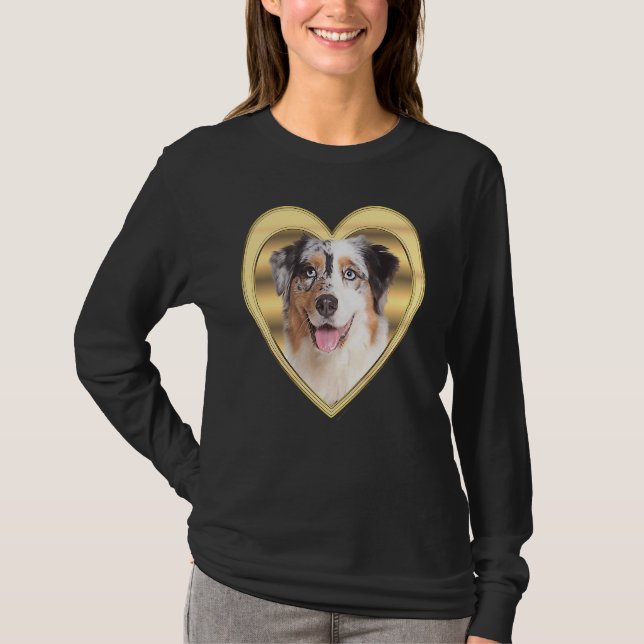 T-shirt Aussi  Australian Shepherd  Dog Heart  Aussi  1 (Devant)