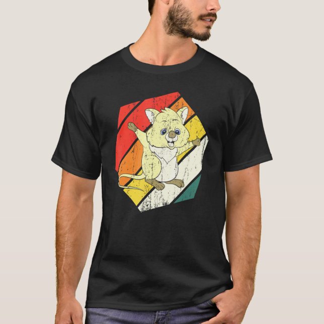 T-shirt Aussie Animaux sauvages Quokka Retro Australian Qu (Devant)