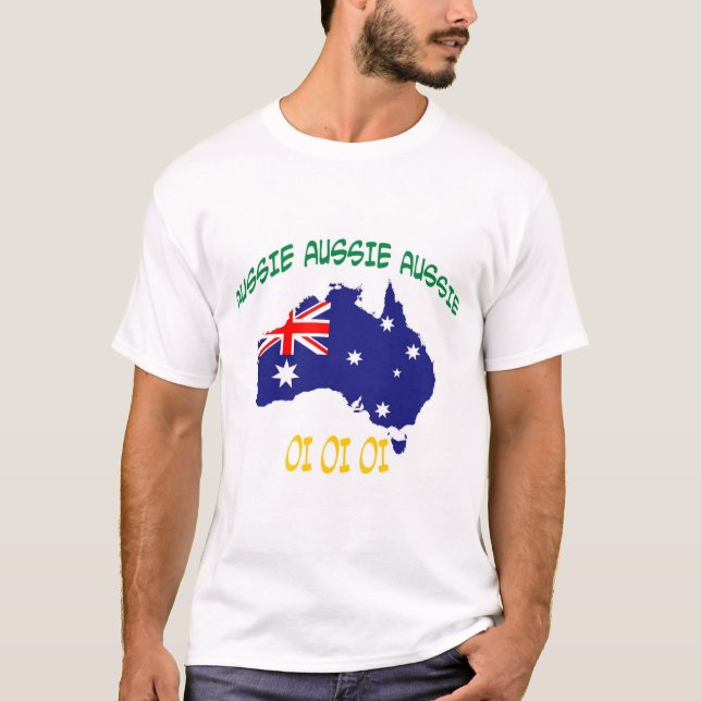 T-shirt Aussie Aussie Oi Oi Oi (Devant)