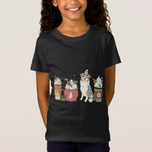 T-Shirt Aussie café Latte hiver Noël Chien Maman Vacances