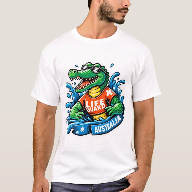 T-SHIRT AUSSIE CROCODILE LIFE GARDE 2 (Devant)