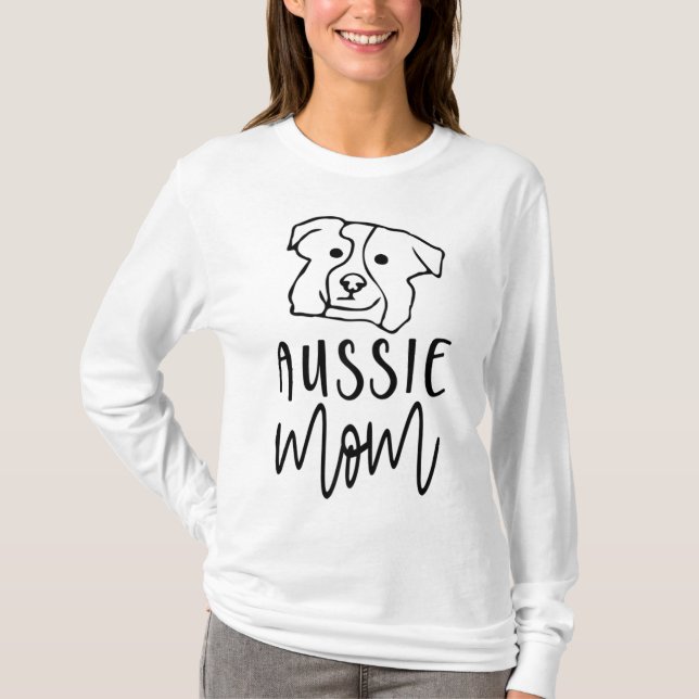 T-shirt Aussie Maman D'Un Berger Australien Ausshole (Devant)