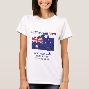 T-shirt AUSSIE MUM vaut plus que Rubies PROVERBS 31