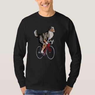 T-shirt Aussie Riding Bicycle Cute Biker Cyclist