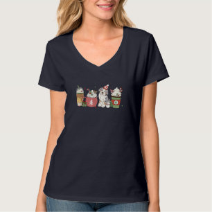 T-shirt Aussiedoodle Café Latte hiver Noël Chien Maman