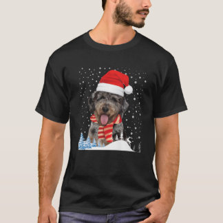 T-shirt Aussiedoodle Chien laide Chandail de Noël Santa Ha