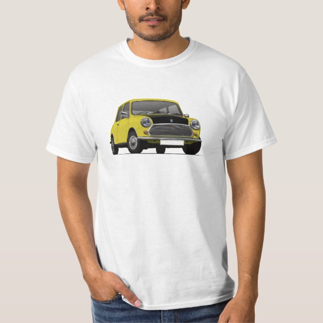 T-shirt Austin Morris mini - capot noir dans 15 couleurs (Devant)