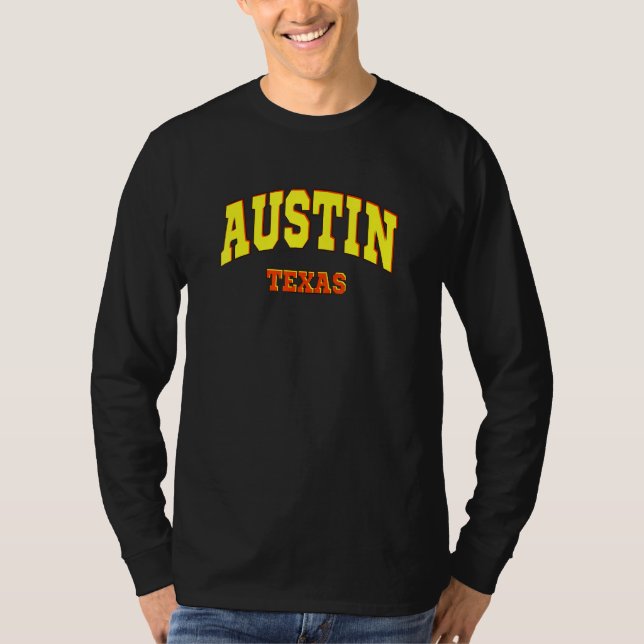 T-shirt Austin State Of Texas Sporty Aesthetique Design Ci (Devant)