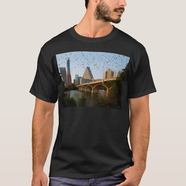 T-shirt Austin, Texas avec chauves-souris (Devant)