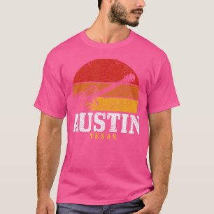 T-shirt Austin Texas Guitar Country Music Folk Jazz Vintag