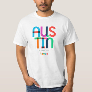 T-shirt Austin Texas Rainbow Pop Art
