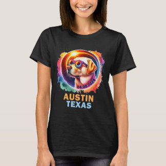 T-shirt Austin Texas Total Solar Eclipse 2024 Labrador Ret