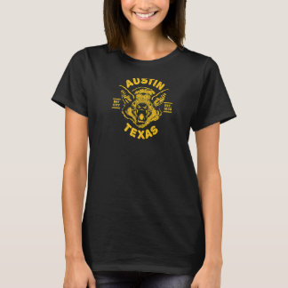 T-shirt AUSTIN TX Avec Bat Head Illustration Est Établir