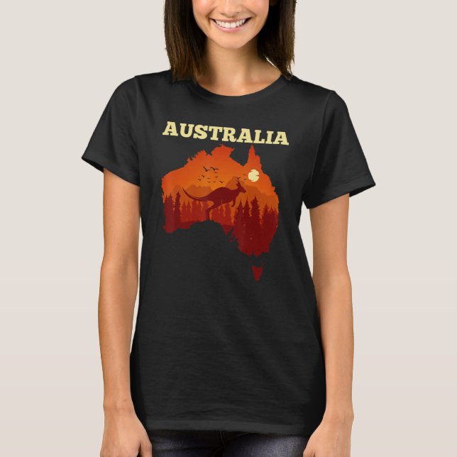 T-shirt Australia Day   Australian Map Flag Patriotic (Devant)