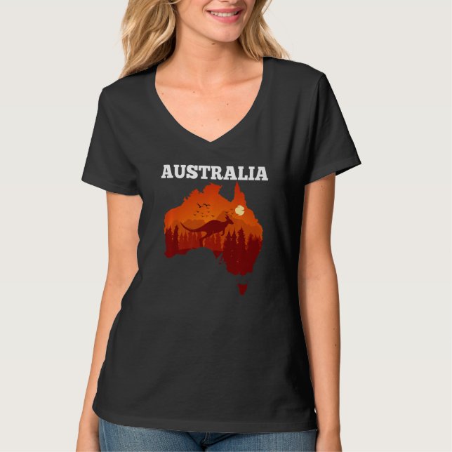 T-shirt Australia Day   Australian Map Flag Patriotic  1 (Devant)