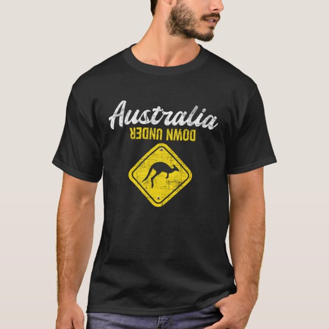 T-shirt Australia Down Under  Kangaroo Marsupial Zoo Anima (Devant)