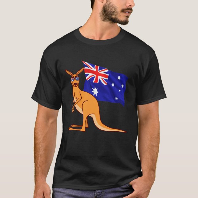 T-shirt Australia G Day Mate   Kangaroo Australian Symbol (Devant)