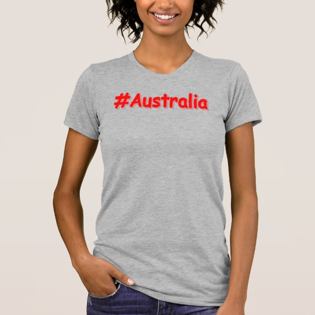 T-shirt "#Australia" Joli Design. Commandez dès maintenant (Devant)