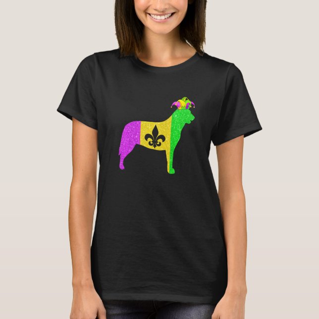 T-shirt Australian Cattle Dog Lover Mardi Gras Carnival Pa (Devant)