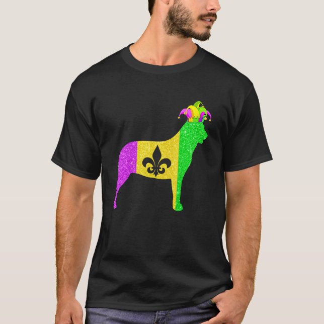 T-shirt Australian Cattle Dog Lover Mardi Gras Carnival Pa (Devant)