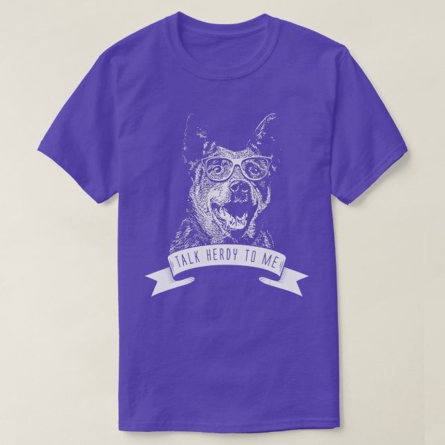 T-shirt Australian Cattle Dog - Talk Herdy to me  (Design devant)
